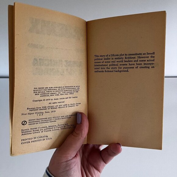 1980s Phoenix Vintage Paperback Spy Thriller Amos Aricha Mu'ammar Qaddafi Libya - Picture 4 of 4